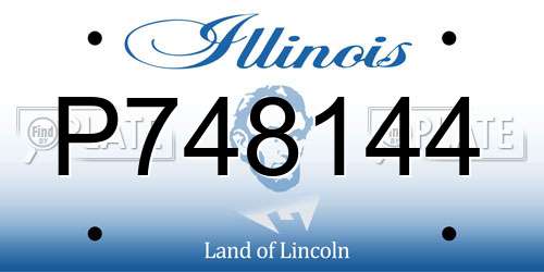 P748144 Illinois License Plate