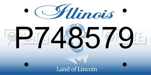 P748579 Illinois License Plate