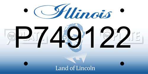 P749122 Illinois License Plate