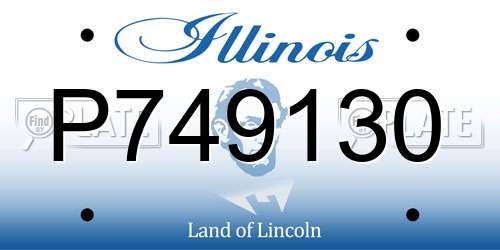 P749130 Illinois License Plate