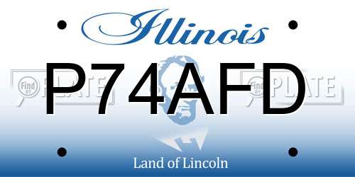 P74AFD Illinois License Plate