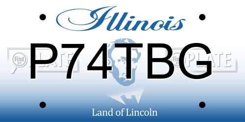 P74TBG Illinois License Plate