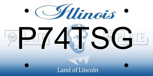 P74TSG Illinois License Plate