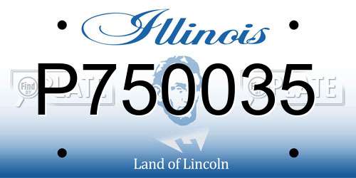 P750035 Illinois License Plate