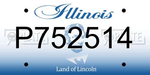 P752514 Illinois License Plate