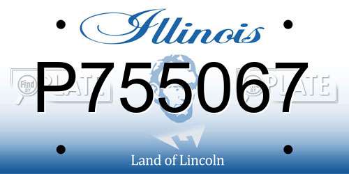 P755067 Illinois License Plate