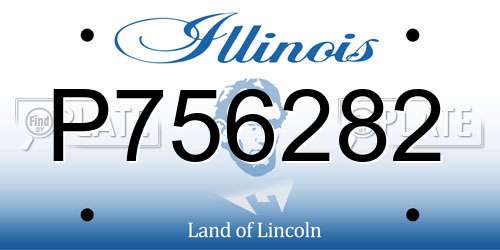 P756282 Illinois License Plate