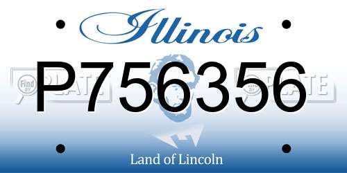 P756356 Illinois License Plate