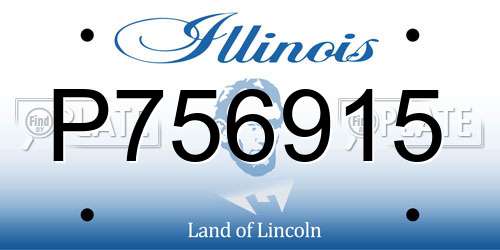 P756915 Illinois License Plate