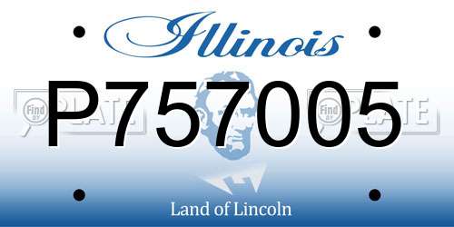 P757005 Illinois License Plate