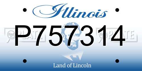 P757314 Illinois License Plate