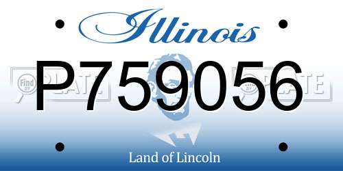 P759056 Illinois License Plate