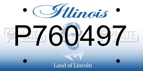 P760497 Illinois License Plate