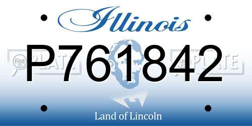 P761842 Illinois License Plate