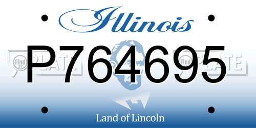 P764695 Illinois License Plate