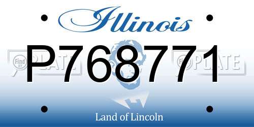 P768771 Illinois License Plate