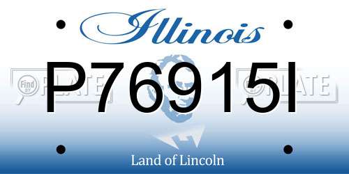 P76915I Illinois License Plate