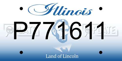 P771611 Illinois License Plate