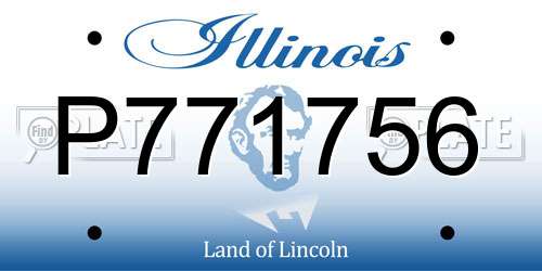 P771756 Illinois License Plate