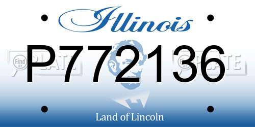 P772136 Illinois License Plate