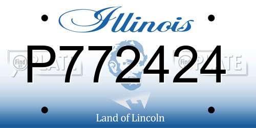 P772424 Illinois License Plate
