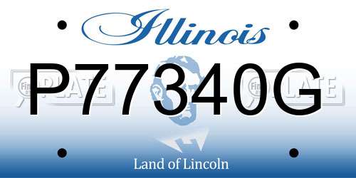 P77340G Illinois License Plate