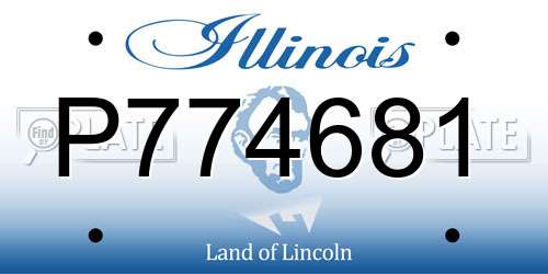 P774681 Illinois License Plate