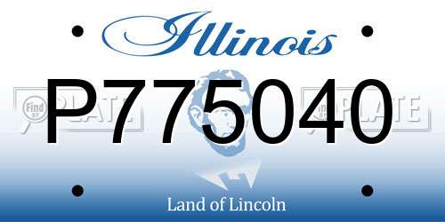 P775040 Illinois License Plate