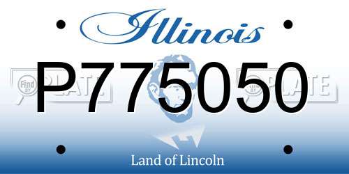 P775050 Illinois License Plate