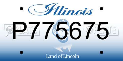 P775675 Illinois License Plate
