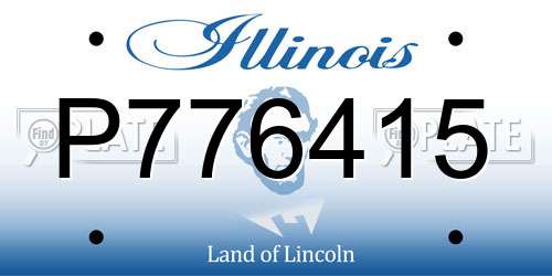 P776415 Illinois License Plate