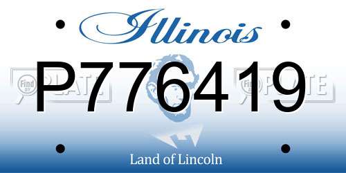 P776419 Illinois License Plate