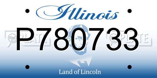 P780733 Illinois License Plate