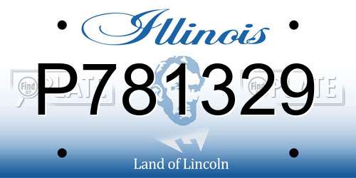 P781329 Illinois License Plate
