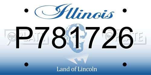 P781726 Illinois License Plate