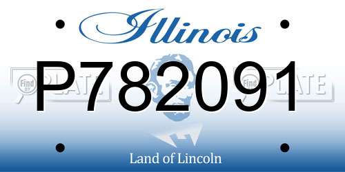 P782091 Illinois License Plate