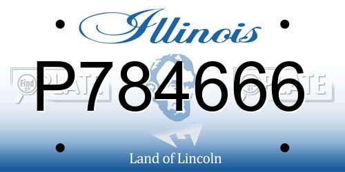 P784666 Illinois License Plate