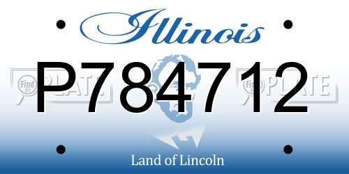 P784712 Illinois License Plate