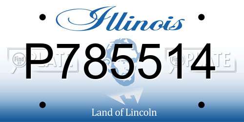 P785514 Illinois License Plate