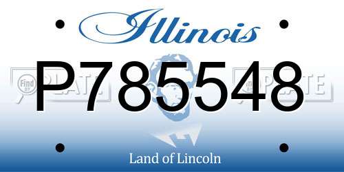 P785548 Illinois License Plate