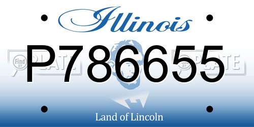 P786655 Illinois License Plate