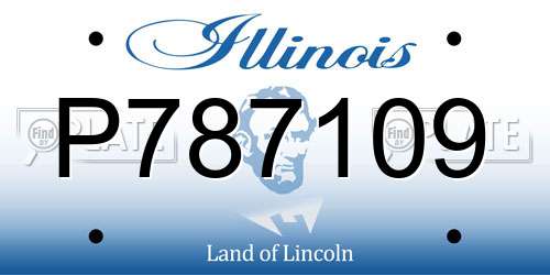 P787109 Illinois License Plate