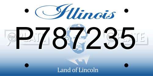 P787235 Illinois License Plate