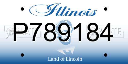 P789184 Illinois License Plate