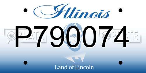 P790074 Illinois License Plate