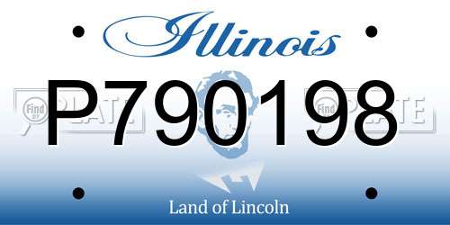 P790198 Illinois License Plate