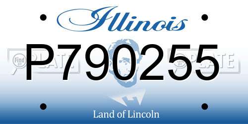 P790255 Illinois License Plate