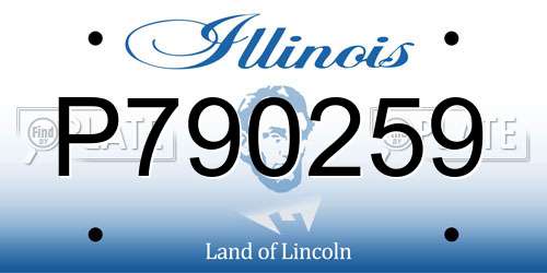 P790259 Illinois License Plate