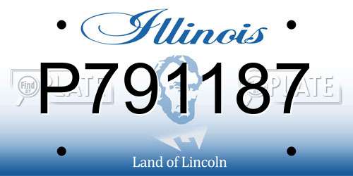 P791187 Illinois License Plate