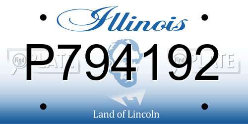 P794192 Illinois License Plate